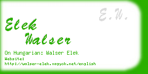 elek walser business card